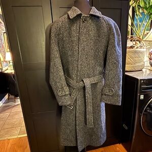 Vintage Eaton Tweed Balmacaan coat made in England